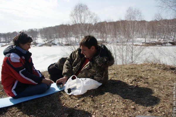 паджеро 4х4 на водопаде