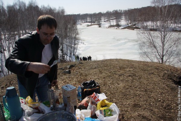 паджеро 4х4 на водопаде