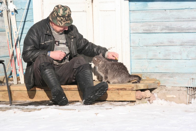 Русская деревня зимой (2)