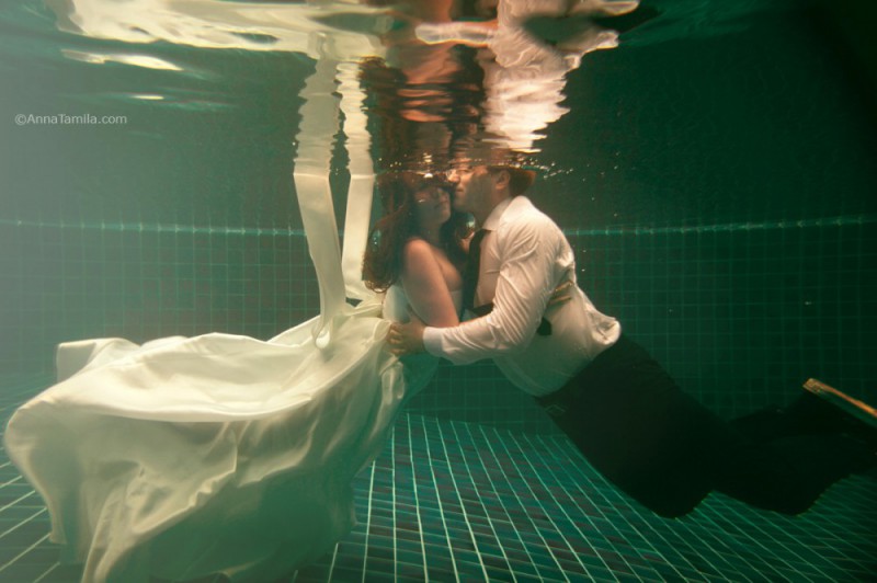 Свадебная фотосессия под водой