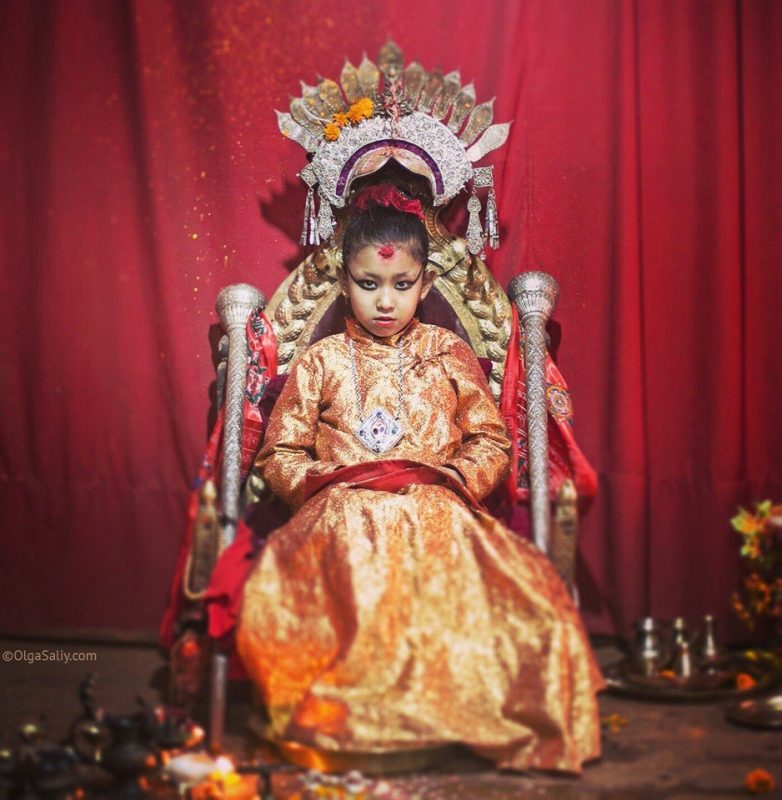 Богиня Кумари в Непале