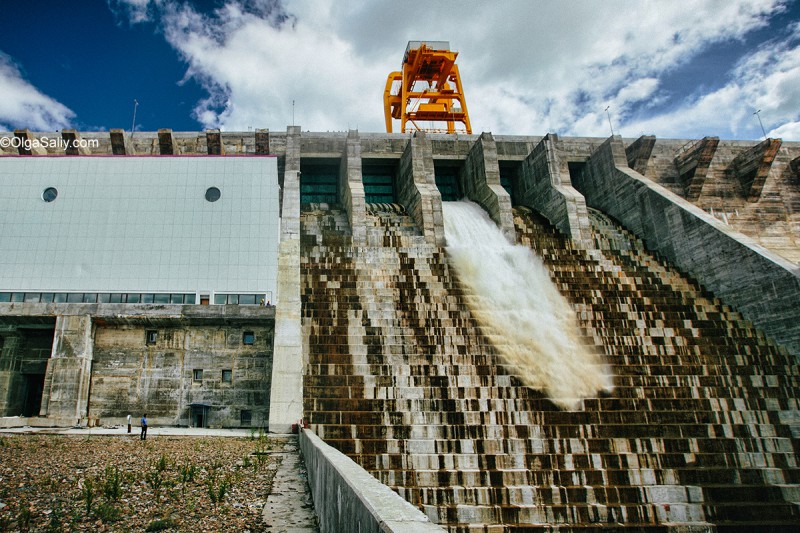 Испытание водозброса Богучанская ГЭС