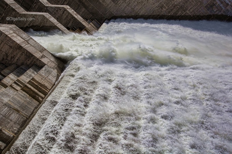 Испытание водозброса Богучанская ГЭС
