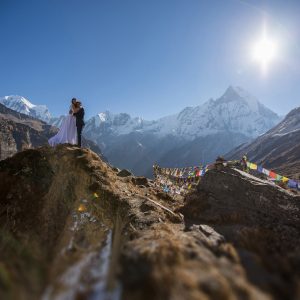 Свадебная фотосессия в Гималаях на высоте 4130