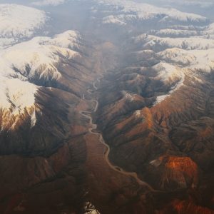 Горы Пакистана с самолета